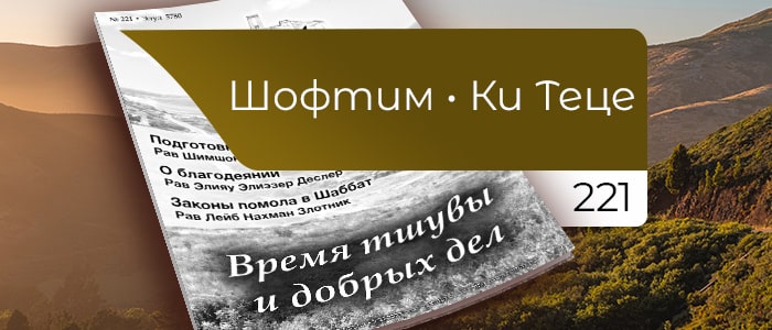 Время тшувы и добрых дел