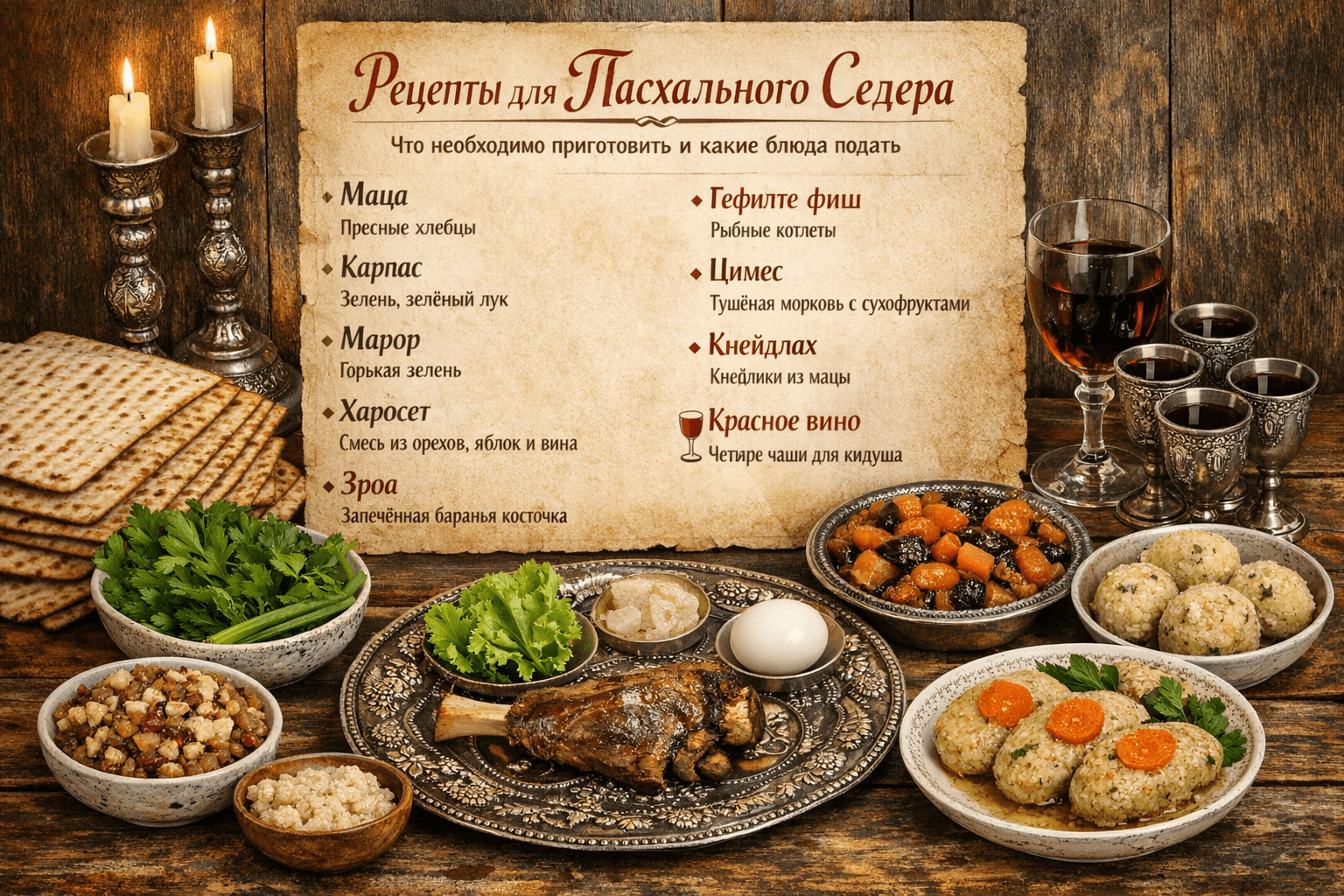 Рецепты для пасхального Седера: что необходимо приготовить и какие блюда стоит подать