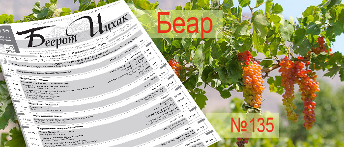 Недельная глава Беар